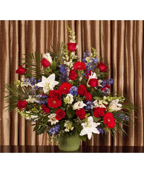 Patriotic Salute Tribute Mache Basket