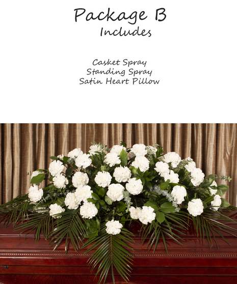 White Carnations Tribute Package B