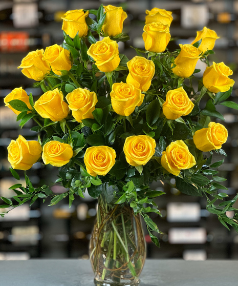 24 Yellow Roses Two Dozen