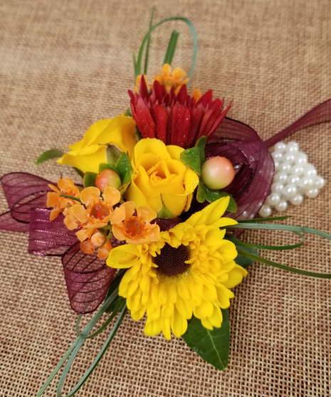 Autumn Toned Wrist Corsage